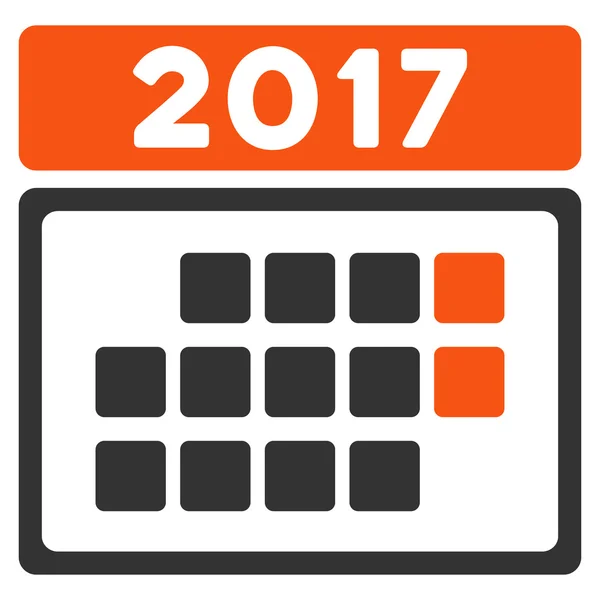 2017 Mes Calendario Icono plano — Archivo Imágenes Vectoriales