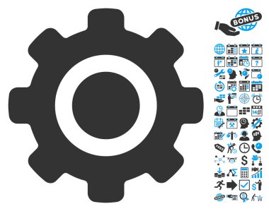 Bonus ile vites düz vektör simgesi