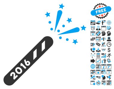 2016 fişek düz vektör simge Bonus ile