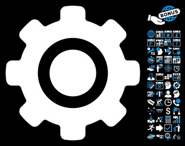 Bonus ile vites düz vektör simgesi