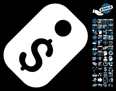 Bonus ile Fiyat Etiketi Düz Vektör Simgesi