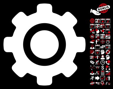 Bonus ile vites düz vektör simgesi