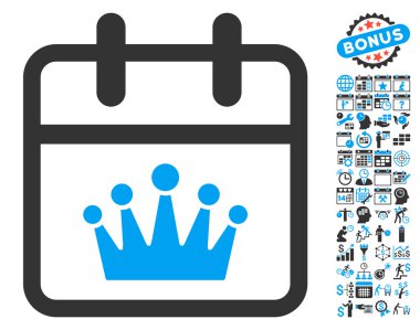 Bonus ile King Day Düz Vektör Simgesi