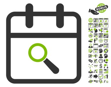 Bonus ile Denetim Günü Düz Vektör Simgesi