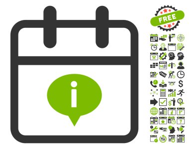 Bonus ile Gün Bilgi Düz Vektör Simgesi