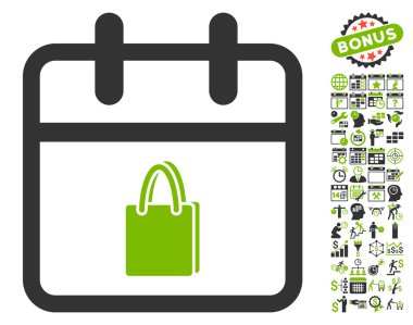 Bonus ile Alışveriş Günü Düz Vektör Simgesi