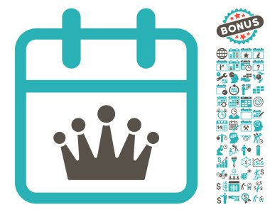 Bonus ile King Day Düz Vektör Simgesi