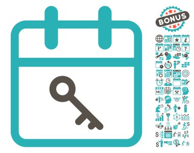 Bonus ile Güvenlik Günü Düz Vektör Simgesi