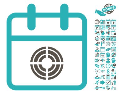 Bonus ile Hedef Gün Düz Vektör Simgesi