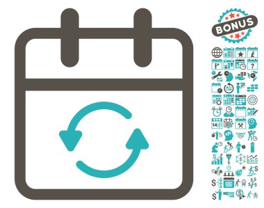 Bonus ile Gün Düz Vektör Simgesi ni güncelleştirin