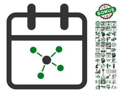 Bonus ile Şema Günü Düz Vektör Simgesi