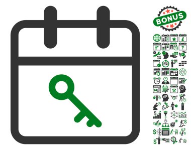 Bonus ile Güvenlik Günü Düz Vektör Simgesi