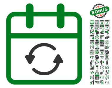 Bonus ile Gün Düz Vektör Simgesi ni güncelleştirin