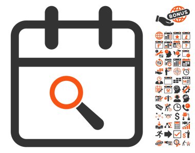 Bonus ile Denetim Günü Düz Vektör Simgesi