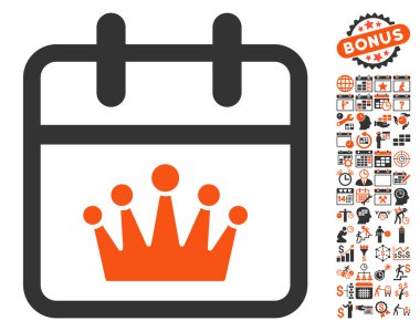 Bonus ile King Day Düz Vektör Simgesi