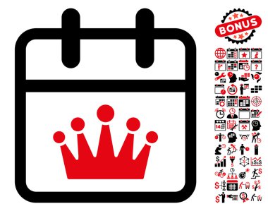 Bonus ile King Day Düz Vektör Simgesi