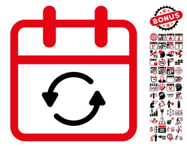 Bonus ile Gün Düz Vektör Simgesi ni güncelleştirin