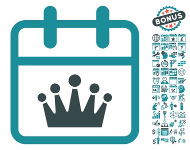 Bonus ile King Day Düz Vektör Simgesi