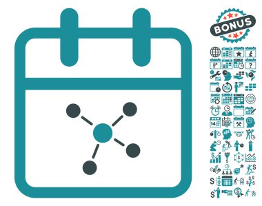 Bonus ile Şema Günü Düz Vektör Simgesi