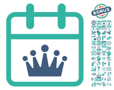 Bonus ile King Day Düz Vektör Simgesi