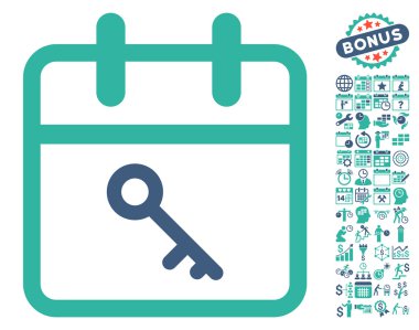 Bonus ile Güvenlik Günü Düz Vektör Simgesi