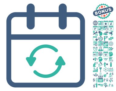 Bonus ile Gün Düz Vektör Simgesi ni güncelleştirin