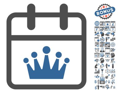 Bonus ile King Day Düz Vektör Simgesi