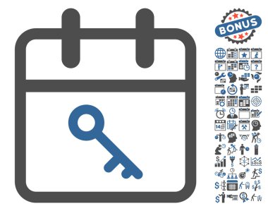 Bonus ile Güvenlik Günü Düz Vektör Simgesi