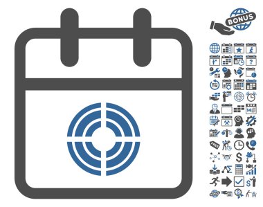 Bonus ile Hedef Gün Düz Vektör Simgesi