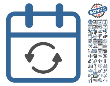 Bonus ile Gün Düz Vektör Simgesi ni güncelleştirin