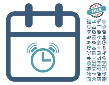 Bonus ile Alarm Günü Düz Vektör Simgesi