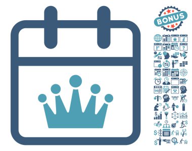Bonus ile King Day Düz Vektör Simgesi