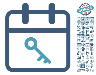 Bonus ile Güvenlik Günü Düz Vektör Simgesi