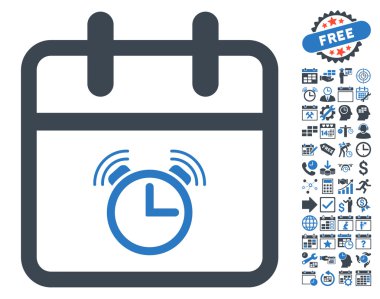 Bonus ile Alarm Günü Düz Vektör Simgesi