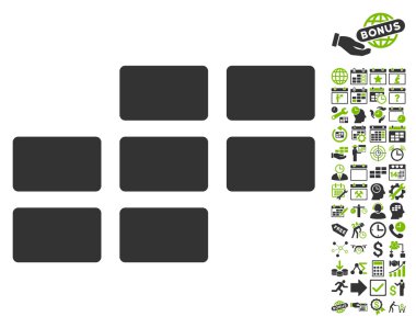 Bonus ile takvim kılavuz düz vektör simgesi