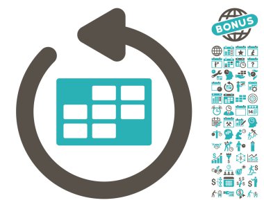 Takvim Tablosunu Bonus ile Yenile Takvim Tablosu Düz Vektör Simgesi