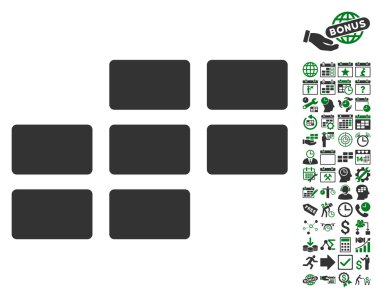 Bonus ile takvim kılavuz düz vektör simgesi