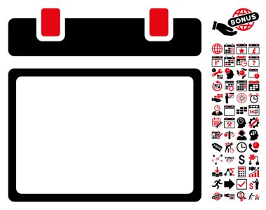 Boş Takvim Sayfası Düz Vektör Simgesi Bonus ile