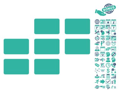 Bonus ile takvim kılavuz düz vektör simgesi