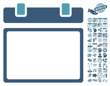 Boş Takvim Sayfası Düz Vektör Simgesi Bonus ile