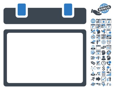 Boş Takvim Sayfası Düz Vektör Simgesi Bonus ile