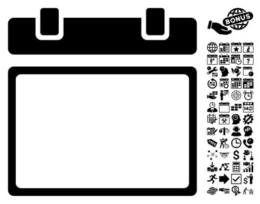 Boş Takvim Sayfası Düz Vektör Simgesi Bonus ile