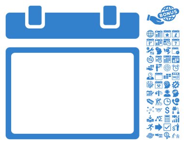 Boş Takvim Sayfası Düz Vektör Simgesi Bonus ile