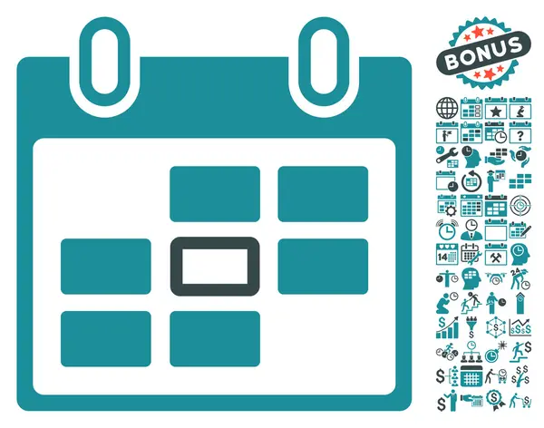 Dia de calendário selecionado Ícone de vetor plano com bônus — Vetor de Stock