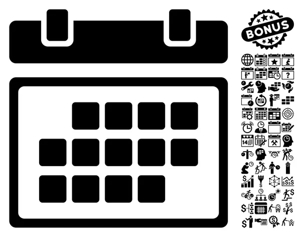 Maand kalender plat vector pictogram met bonus — Stockvector