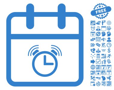 Bonus ile Alarm Günü Düz Vektör Simgesi