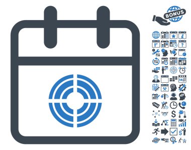 Bonus ile Hedef Gün Düz Vektör Simgesi