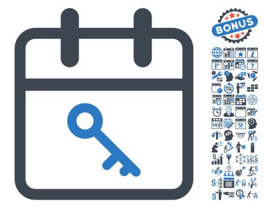 Bonus ile Güvenlik Günü Düz Vektör Simgesi