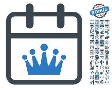 Bonus ile King Day Düz Vektör Simgesi