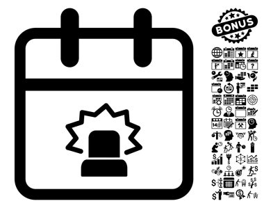 Bonus ile Acil Gün Düz Vektör Simgesi